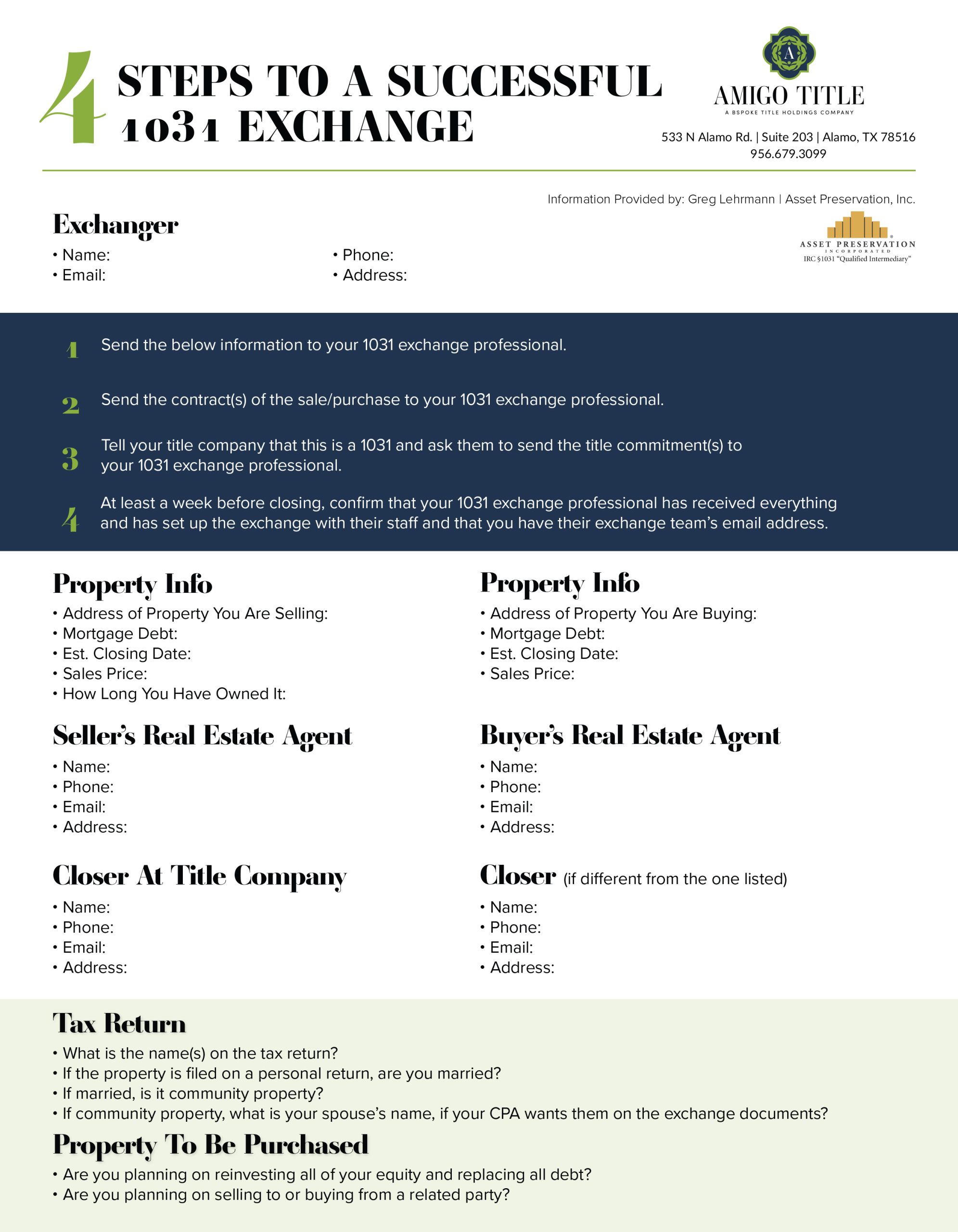 4 steps to a Successful 1031 Exchange